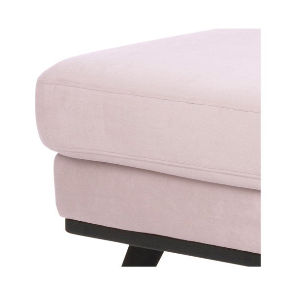 Púdrovoružová zamatová pohovka Actona Norwich, ľavý roh-image-1