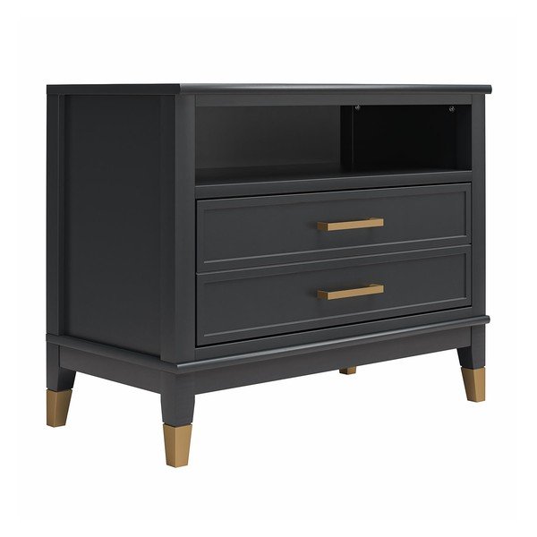 Čierny nočný stolík Westerleigh – CosmoLiving by Cosmopolitan-image-2