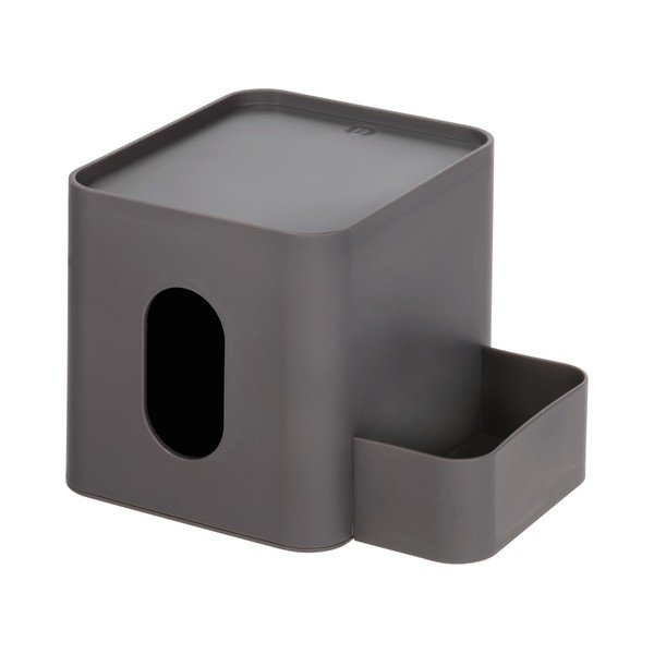 Sivý box na vreckovky iDesign Caddy