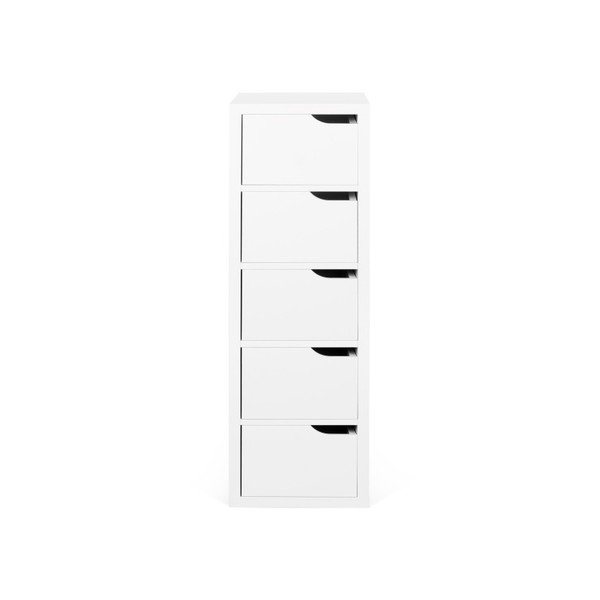 Biela komoda s 5 zásuvkami TemaHome Basic-image-3