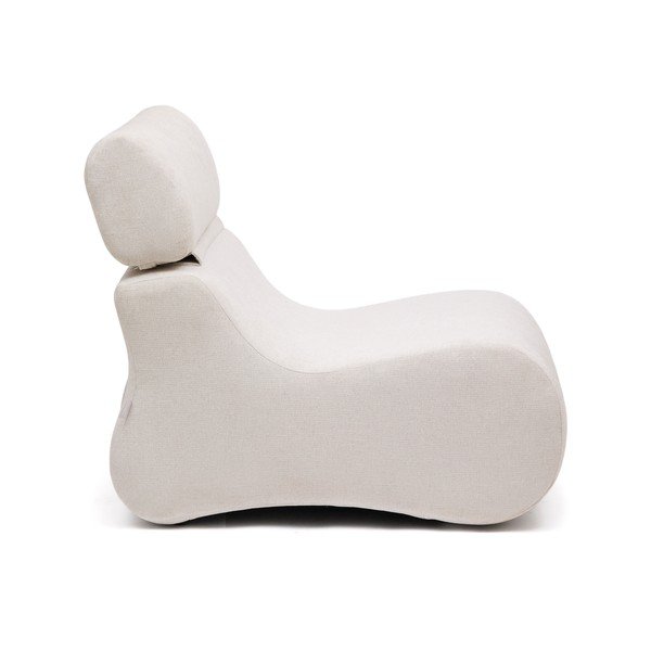 Biele/svetloružové ženilkové kreslo Club – Kave Home-image-2