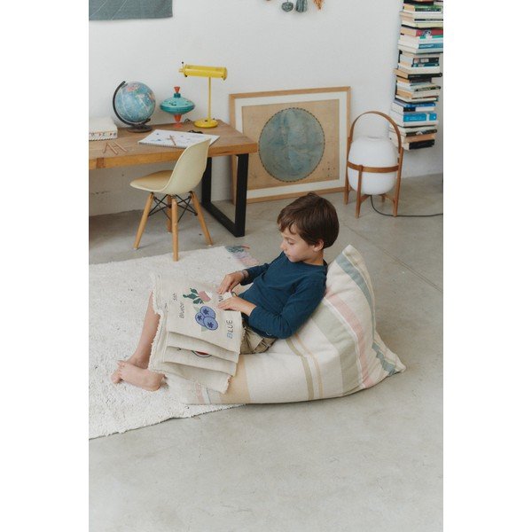 Krémový detský sedací vak Cleo Multi Stripe – Lorena Canals-image-2