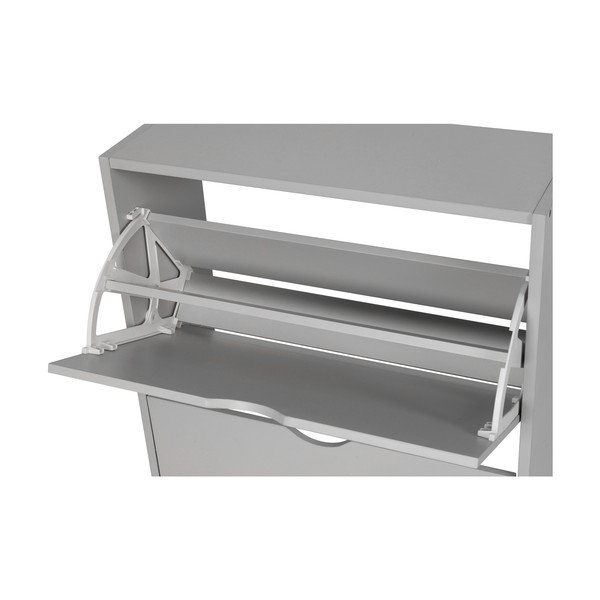 Sivá výklopná skrinka na topánky 50x82x24 cm Stelo – Bonami Essentials-image-4