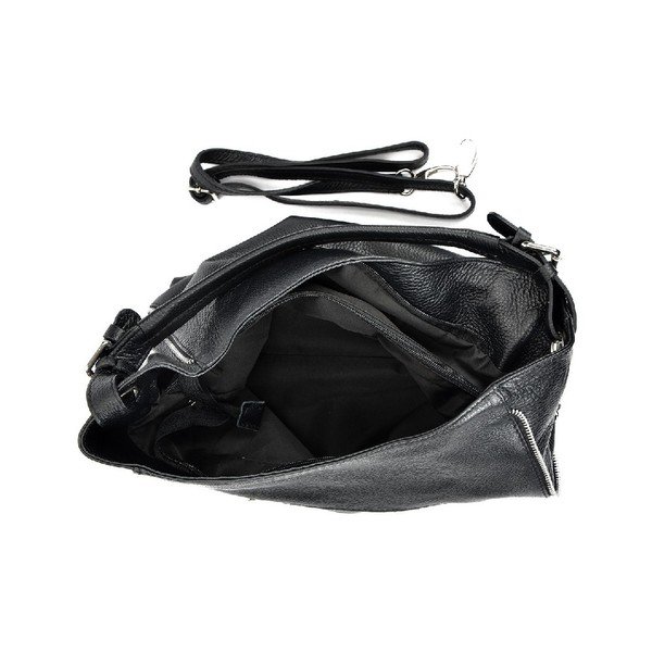 Čierna kožená kabelka Mangotti Bags Anna-image-2