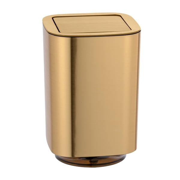 Odpadkový kôš do kúpeľne v zlatej farbe Wenko Auron