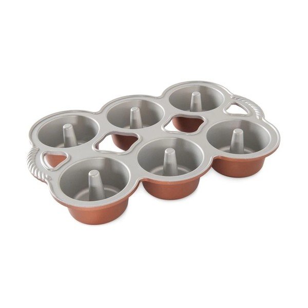 Forma na 6 mini anjelských tortičiek v medenej farbe Nordic Ware Angel, 1,4 l