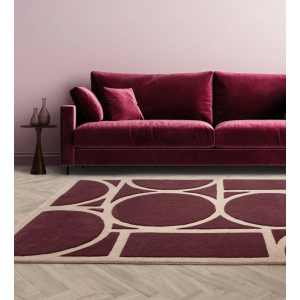 Tmavohnedý vlnený koberec 200x290 cm Metro Plum – Asiatic Carpets-image-3