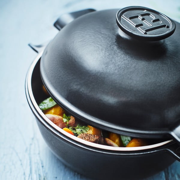 Čierny oválný hrniec s pokrievkou Emile Henry Delight, 4 l-image-1