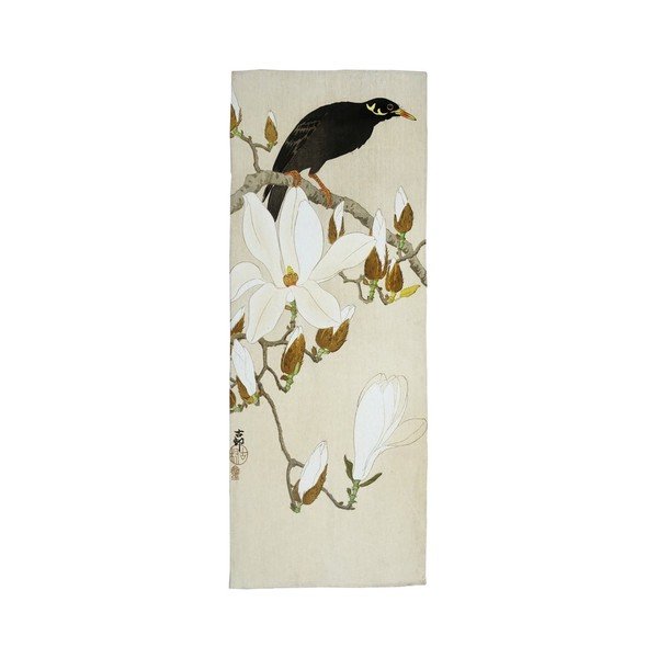 Zeleno-béžový koberec behúň 135x55 cm Bird - Velvet Atelier