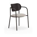 Čierno-sivá jedálenská stolička v dekore jaseňa Eclipse - Teulat