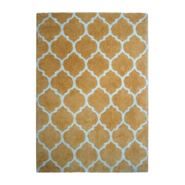 Ručne vyrobený koberec Kayoom Smooth Gelb, 120 x 170 cm