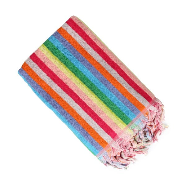 Farebná plážová osuška z bavlny Havlu, 70 × 140