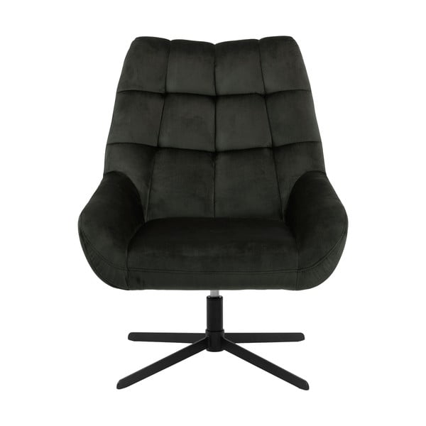 Zelené otočné zamatové kreslo Paris – Actona-image-2