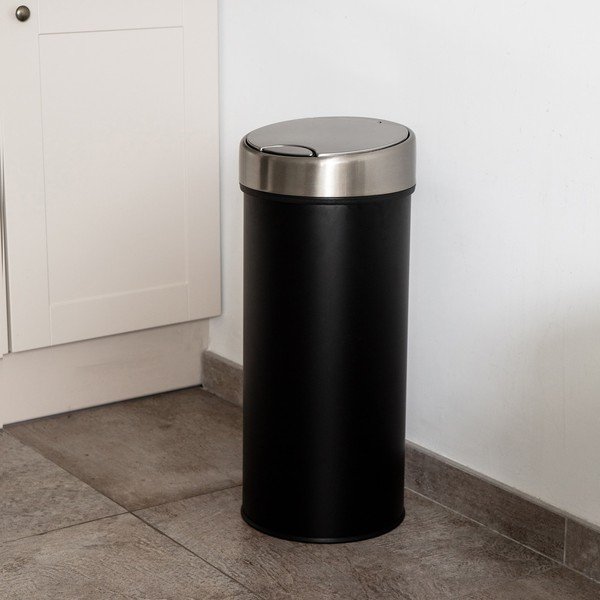 Čierny odpadkový kôš Addis Top, 40 l-image-1