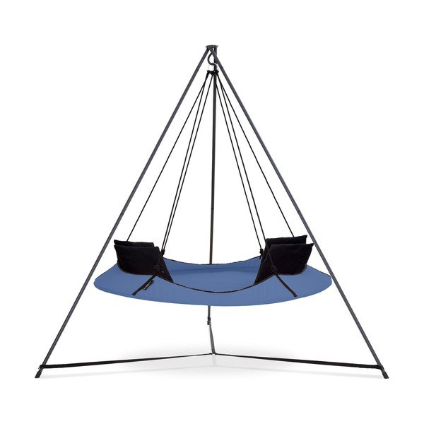 Modrá záhradná hojdačka so stojanom - Hangout Pod-image-1