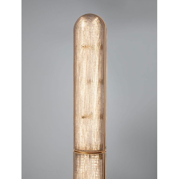 Kovová LED stojacia lampa v mosadznej farbe so skleneným tienidlom (výška  165,5 cm) Gloree – Nova Luce-image-2