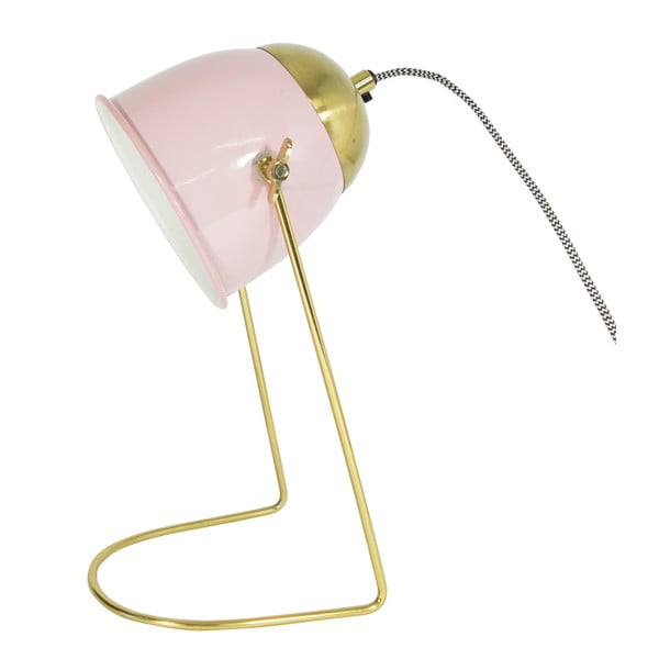 Ružová stolová lampa HF Living Feathery, 16 × 36 cm