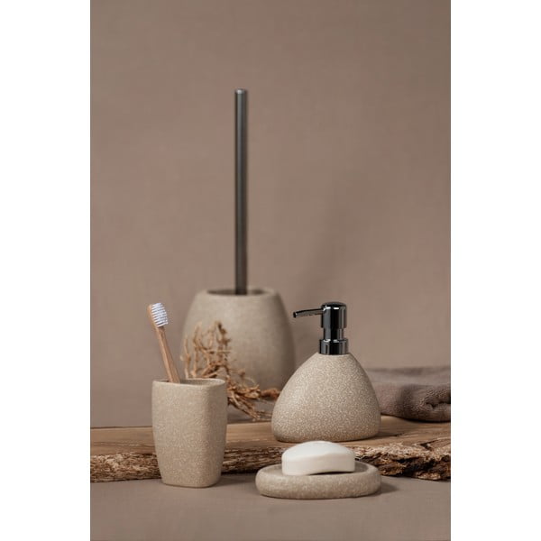 Béžová keramická toaletná kefa Wenko Pion-image-1