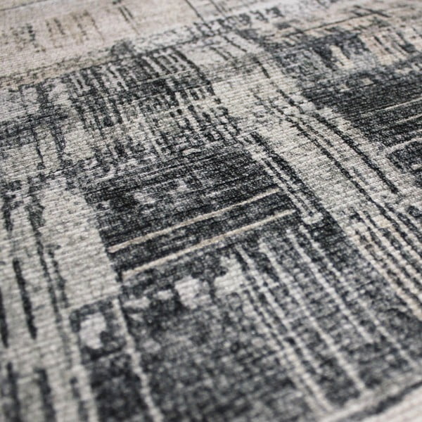 Sivý prateľný behúň 60x230 cm Silas Abstract – Flair Rugs-image-3