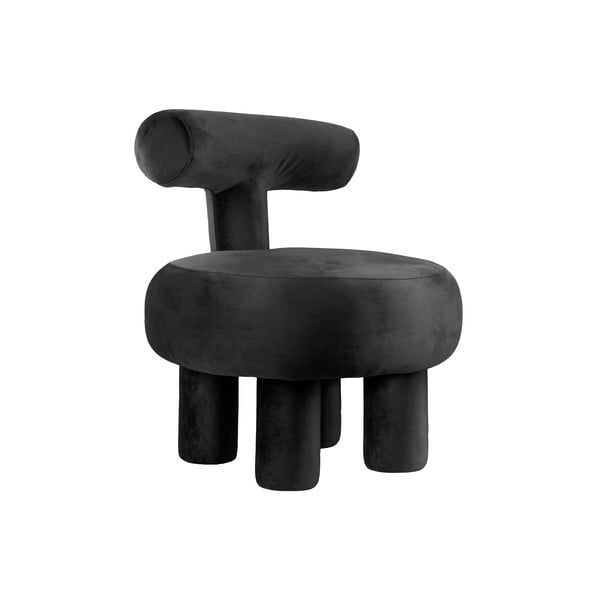Čierne zamatové kreslo Abrazo – Leitmotiv