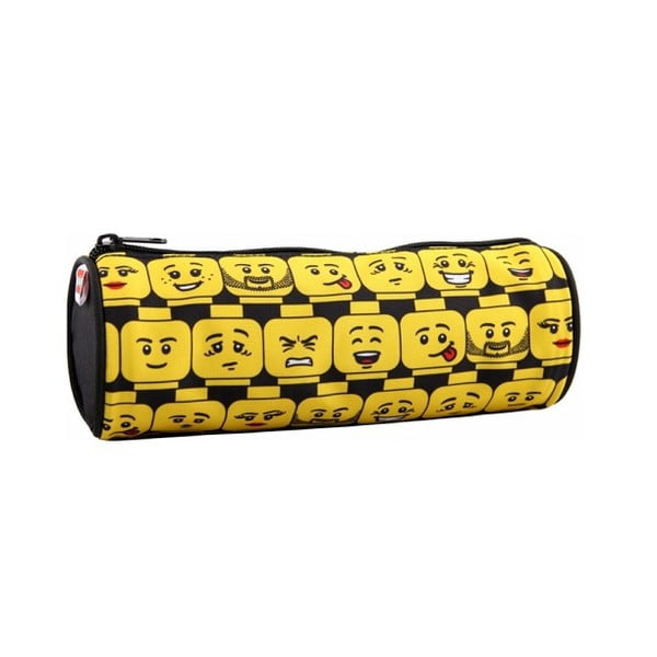 Žlté valcové puzdro na ceruzky LEGO® Minifigures Heads