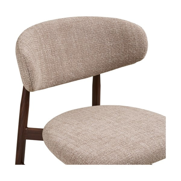 Béžová/tmavohnedá čalúnená barová stolička (výška sedadla 65 cm) Levanto – House Nordic-image-2
