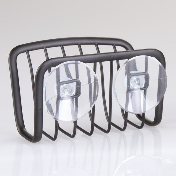 Čierny kovový držiak s prísavkami iDesign Axis, 6,5 x 14 cm-image-1