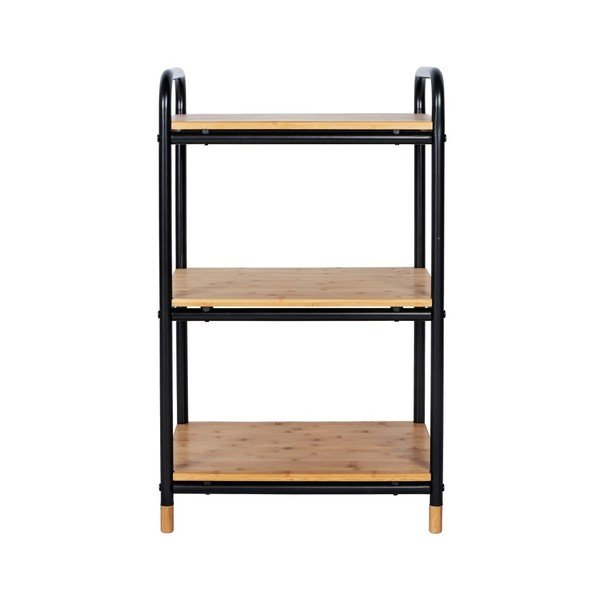 Kovový kúpeľňový regál v čierno-prírodnej farbe 42x69 cm Loft - Wenko-image-2