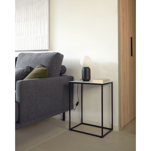 Odkladací stolík s keramickou doskou 30x45 cm Rewena – Kave Home-image-1