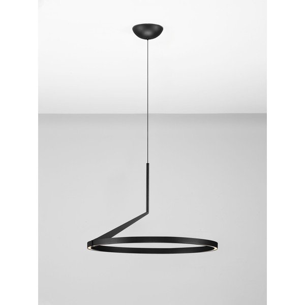 Matne čierne hliníkové LED závesné svietidlo so stmievačom ø 60 cm Tilia – Nova Luce-image-4