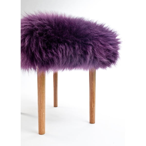 Stolička z ovčej kože Ceri Aubergine-image-2