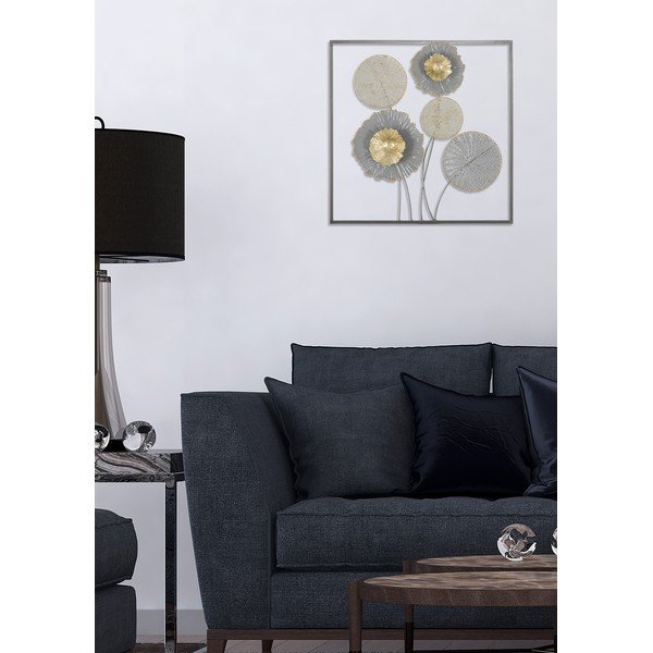 Nástenná kovová dekorácia Mauro Ferretti Squity, 50 × 50 cm-image-1