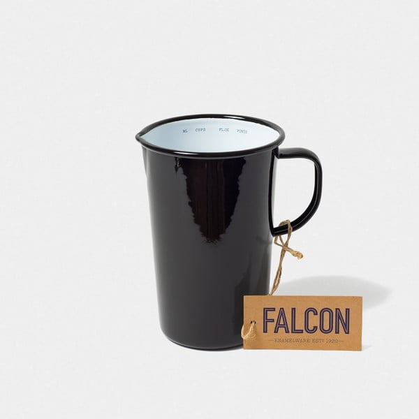 Čierny smaltovaný džbán Falcon Enamelware DoublePint, 1,137 l
