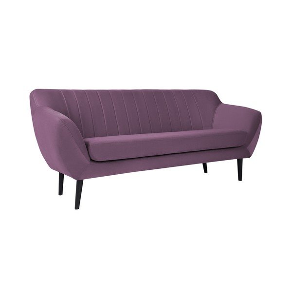 Fialová pohovka pre dvoch Mazzini Sofas Toscane, čierne nohy-image-2