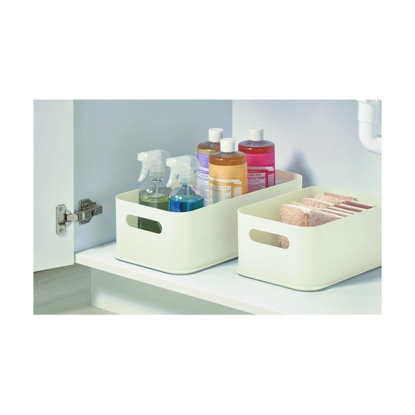 Biely úložný box iDesign Eco Handled, 21,3 x 43 cm-image-4