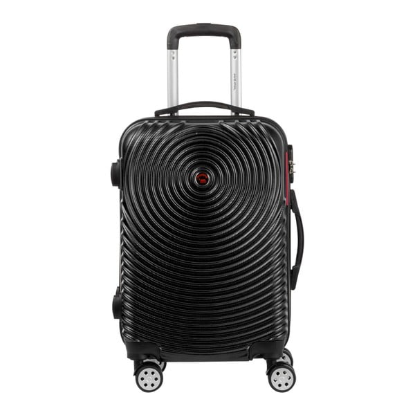 Čierna príručná batožina na kolieskach Murano Traveller, 55 × 34 cm