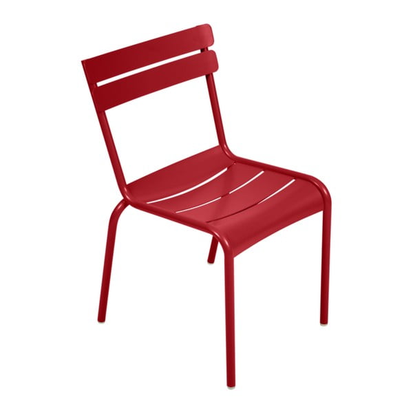 Červená záhradná stolička Fermob Lu×embourg