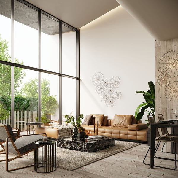 Čierne stropné svietidlo ø 60 cm Soho - Sollux-image-3