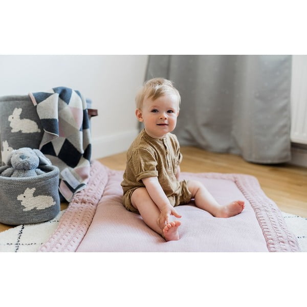 Ružová bavlnená hracia podložka Kindsgut Mat, 70 x 90 cm-image-1