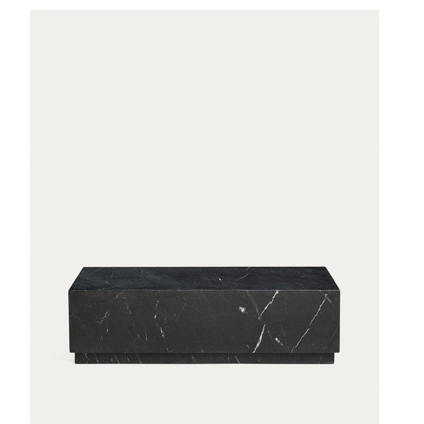 Čierny mramorový konferenčný stolík 50x100 cm Sorein – Kave Home-image-3