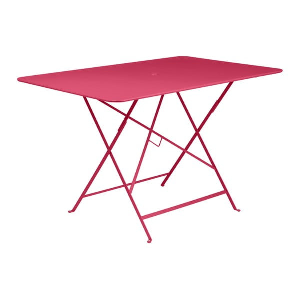 Ružový skladací záhradný stolík Fermob Bistro, 117 × 77 cm