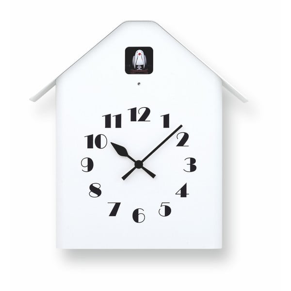 Biele kukučkové hodiny Lemnos Clock Dachs Cuckoo
