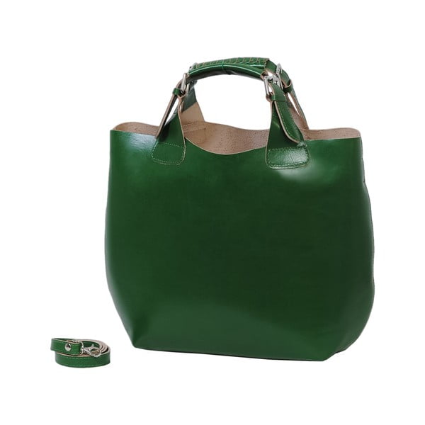 Zelená kabelka z pravej kože Andrea Cardone Edoardo