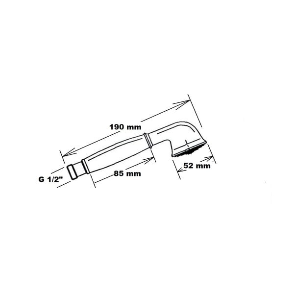 Mosadzná sprchová hlavica v lesklo striebornej farbe ø 5 cm Antea – Sapho-image-2