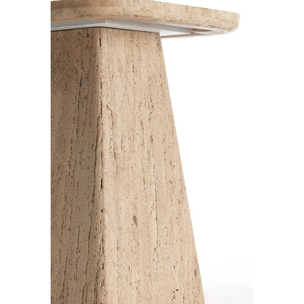 Odkladací stolík s doskou z kameňa 40x40 cm Kepami – Light & Living-image-3