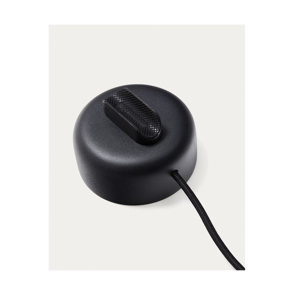 Čierne kovové LED nástenné svietidlo do zásuvky ø 8,5 cm Orey – Kave Home-image-4