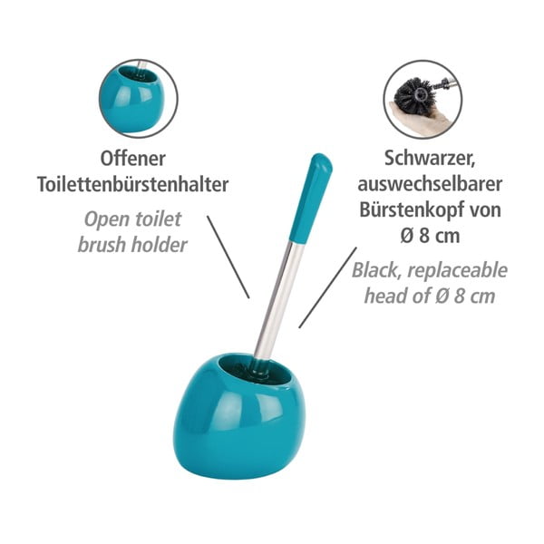 Petrolejovomodrá toaletná kefa Wenko Polaris Petrol-image-3