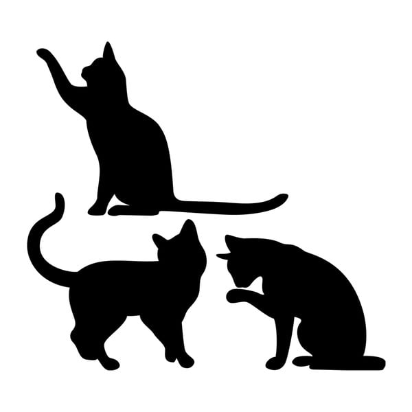 Sada 3 samolepiek Ambiance Three Funny Cats-image-2