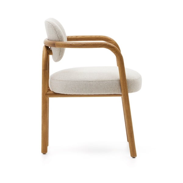 Hnedo-krémová jedálenská stolička Melqui – Kave Home-image-3