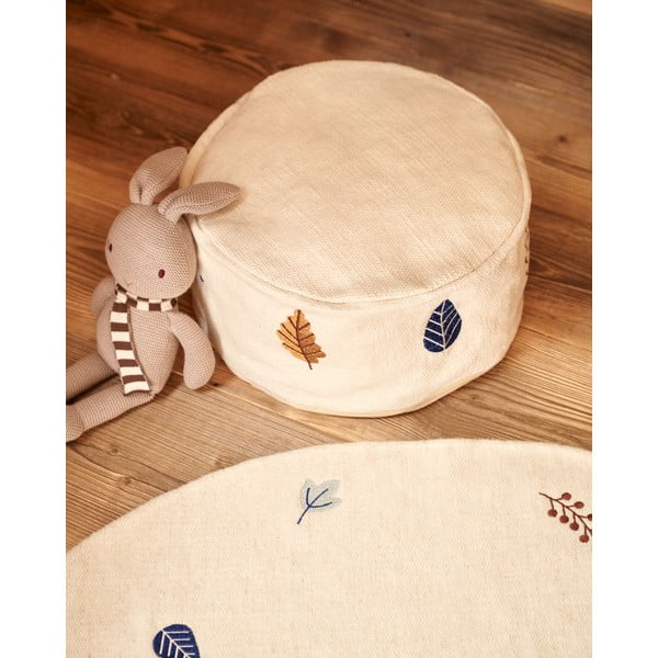 Krémový detský puf Yanil – Kave Home-image-3